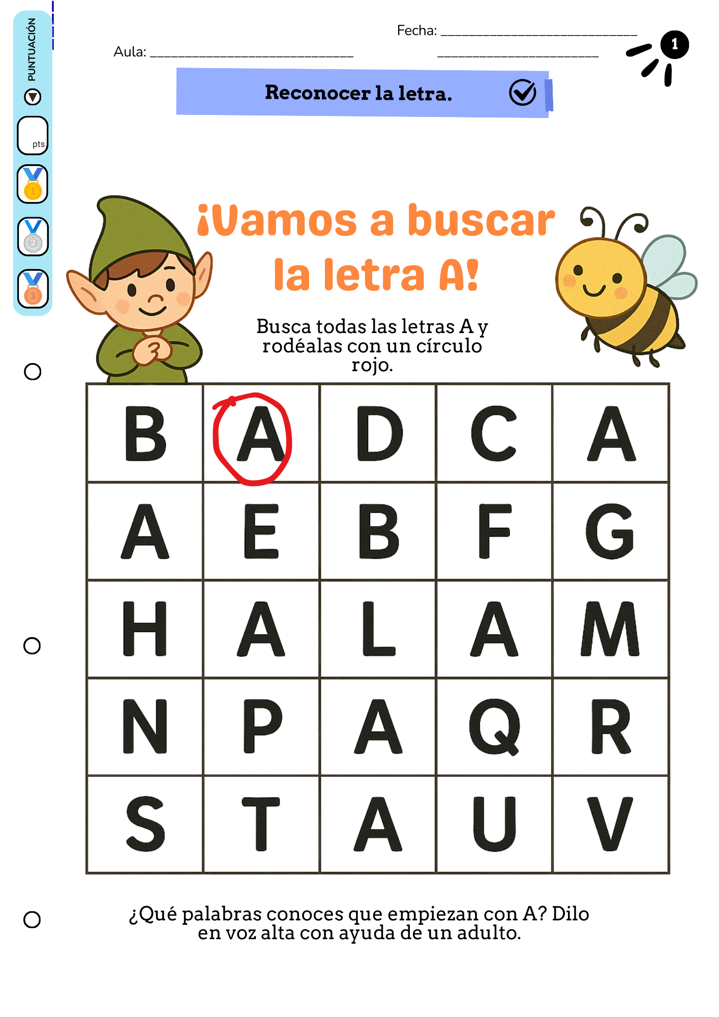 F.1 ¡Aprendemos la vocal A! - Imagen 5